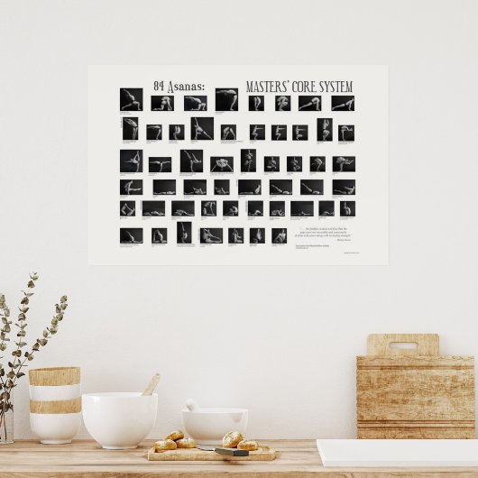 84 Asanas: Masters' Core System Poster (Keuken)