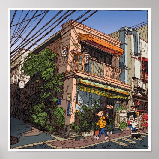 84:Barber Harutan/Kichijoji Poster (Voorkant)