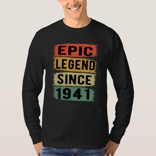 84 jaar oud Bday 1941 Epic Legend 84e verjaardag T-shirt (Voorkant)