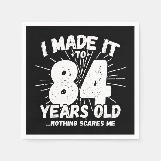 84 Jaar Oud Sarcastisch Meme Grappige 84e Verjaard Servet (Voorkant)