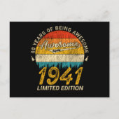 84 Jaar Oude 1941 Retro Geweldig 84ste Verjaardag  Briefkaart (Voorkant)