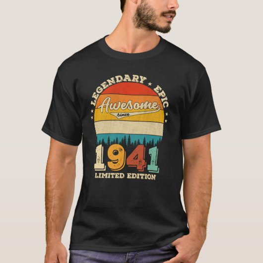 84 jaar oude Bday 1941 Geweldige 84e verjaardagsca T-shirt (Voorkant)