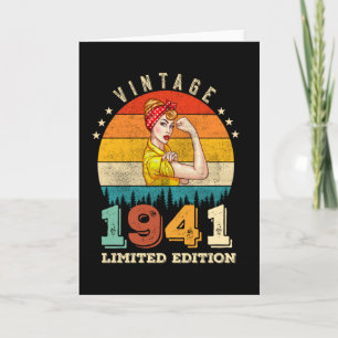 84 jaar oude Bday 1941 Vintage 84ste Verjaardag Vr Kaart