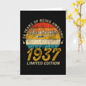 84 jaar oude dag 1937 Geweldige sinds 84ste verjaa Kaart (Gele Bloem)