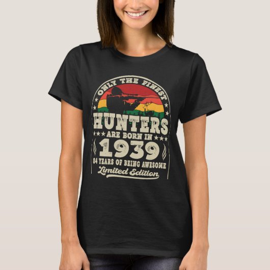 84 jaar oude deer Hunters 1939 84th T-shirt (Voorkant)