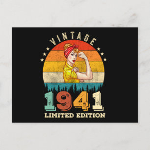 84 Jaar Verjaardag 1941 Vintage 84ste Verjaardag V Briefkaart