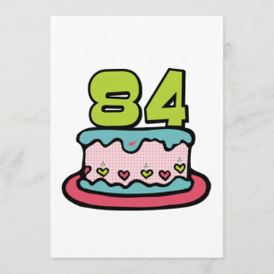 84-jarige verjaardagskaart kaart