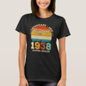 84 Year Old Awesome Since 1938 84th Birthday Gift T-shirt (Voorkant)