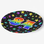84e Evenement: Vet, Leuk, Kleurrijke Regenboog 84 Papieren Bordje (Gekanteld)