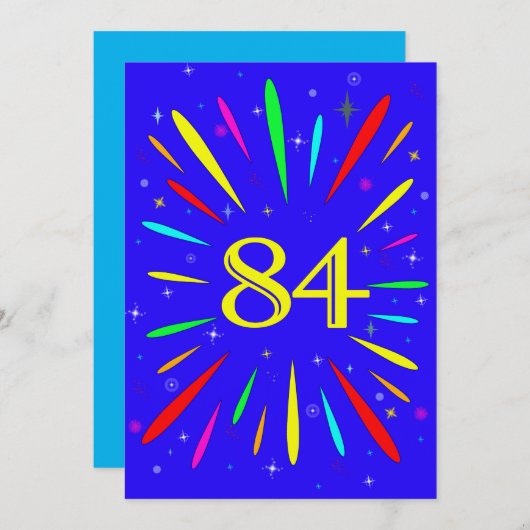 84e Uitnodiging op jaardag (Voorkant / Achterkant)