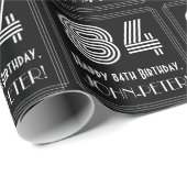 84e verjaardag: Art Deco geïnspireerd look "84" w Cadeaupapier (Rol Hoek)
