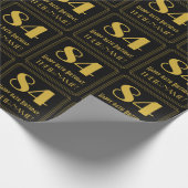 84e verjaardag ~ Art Deco Geïnspireerde look "84", Cadeaupapier (Hoek)