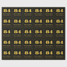 84e verjaardag - Art Deco geïnspireerde look "84"