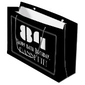 84e verjaardag ~ Art Deco geïnspireerde look "84"  Groot Cadeauzakje (Voorkant Gekanteld)