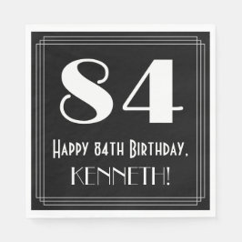 84e verjaardag ~ Art Deco Geïnspireerde look "84", Servet