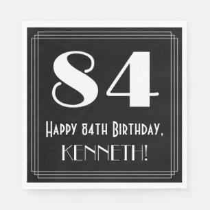84e verjaardag ~ Art Deco Geïnspireerde look "84", Servet
