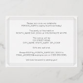 84e verjaardag — Art Deco Style "84" + Naam Folie Uitnodiging (Achterkant)