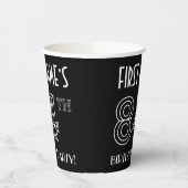 84e verjaardag: Art Deco Style + aangepaste naam Papieren Bekers (Links)