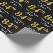 84e verjaardag: Elegante luxe Faux Gold look # Cadeaupapier (Hoek)