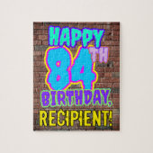 84e verjaardag ~ Fun, geïnspireerd door Urban Graf Legpuzzel (Verticaal)