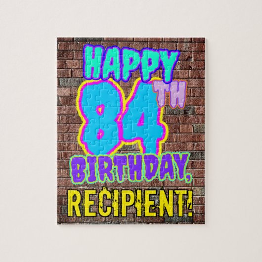 84e verjaardag ~ Fun, geïnspireerd door Urban Graf Legpuzzel (Verticaal)