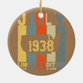 84e verjaardag, juli 1938, 84 jaar Geweldige Keramisch Ornament (Achterkant)