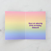 84e verjaardag: kleurrijke regenboog # 84, aangepa kaart (Binnen)