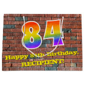 84e verjaardag: Leuk, op graffiti geïnspireerd reg Groot Cadeauzakje (Voorkant)