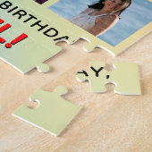 84e verjaardag: Leuk regenboog #, aangepaste naam Legpuzzel (Zijkant)