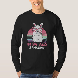 84e verjaardag Llamazing Llama 84-jarige verjaarda T-shirt