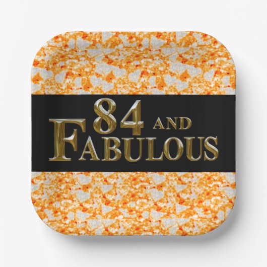84e verjaardag papieren bordje (Voorkant)
