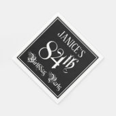 84e verjaardag Partij — Fancy Manuscript + de Naam Servet (Hoek)