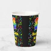 84e verjaardag: Plezier Muzieknoten, Regenboog 84 Papieren Bekers (Links)