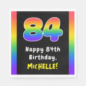 84e verjaardag: Regenboogspectrum # 84, Aangepaste Servet (Voorkant)