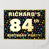84e verjaardag van de gevechtsdag - Fun, kleurrijk Folie Uitnodiging (Voorkant)