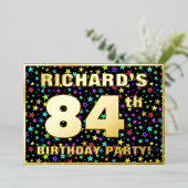 84e verjaardag van de gevechtsdag - Fun, kleurrijk Folie Uitnodiging (Staand Voorkant)