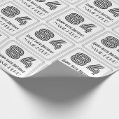 84ste verjaardag: Art Deco geïnspireerd stijl "84" Cadeaupapier (Hoek)