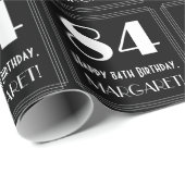 84ste verjaardag - Art Deco geïnspireerde look "84 Cadeaupapier (Rol Hoek)