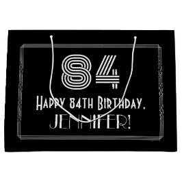 84ste verjaardag — Art Deco geïnspireerde look "84 Groot Cadeauzakje