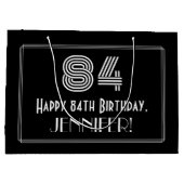84ste verjaardag — Art Deco geïnspireerde look "84 Groot Cadeauzakje (Achterkant)
