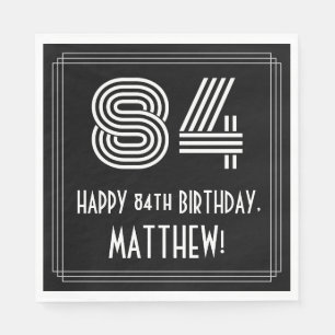 84ste verjaardag: Art Deco Geïnspireerde look "84" Servet