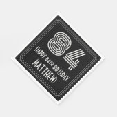 84ste verjaardag: Art Deco Geïnspireerde look "84" Servet (Hoek)