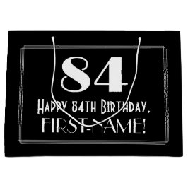 84ste verjaardag: Art Deco Geïnspireerde stijl "84 Groot Cadeauzakje