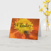 84ste verjaardag kaart (Gele Bloem)