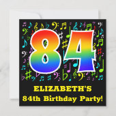 84ste verjaardagsfeestje: Leuke muzieksymbolen, Ra Kaart (Voorkant)