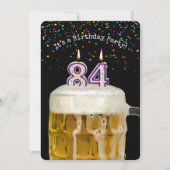 84u Aannodiging van de Kaarzenkant van de Birthday Kaart (Voorkant)