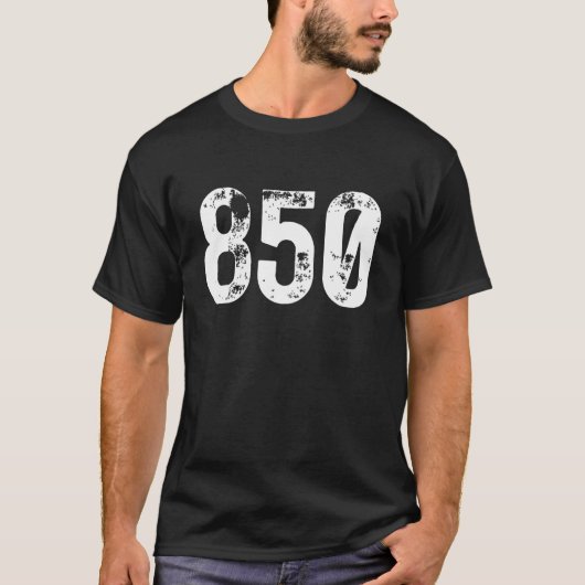 850 Area Code Tallahassee FL Mobile Telephone Area T-shirt (Voorkant)