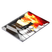 -851253 FUTURISTISCH KAME FIRE ACHTERGROND NOTITIEBOEK (Linkerzijde)