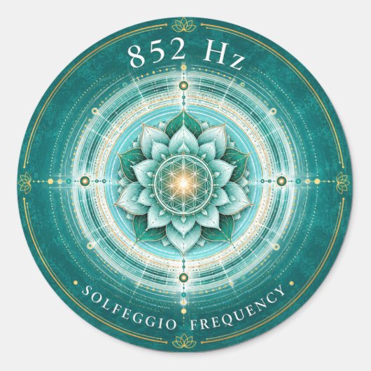 852 Hz Solfeggio Frequentie Sticker (Voorkant)