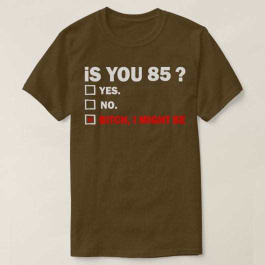 85 85 Jaar Oud Verjaardag 85e T-shirt (Design voorkant)